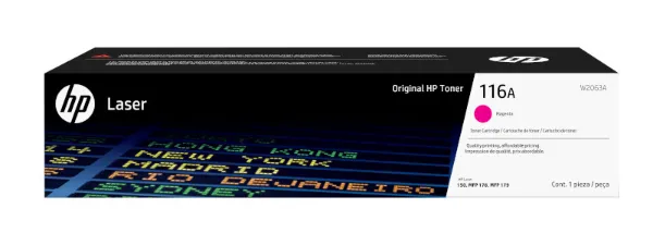 HP 116A (W2063A) Color LaserJet MFP 179fnw Magenta LaserJet Toner Cartridge (700 Yield)