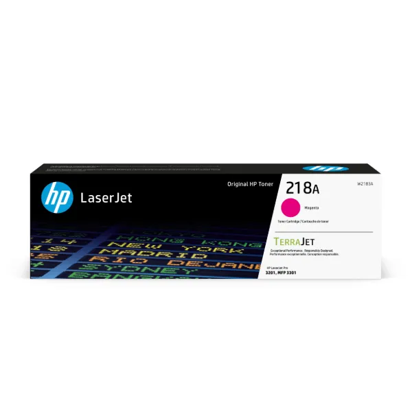 HP 218A (W2183A) Color LaserJet Pro 3201, MFP 3301 MagentaToner Cartridge (1,200 Yield)