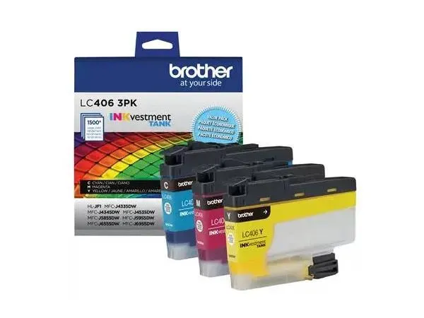 Brother Genuine LC4063PK Cyan, Magenta, Yellow - Up To 1,500 Pages Per Cartridge